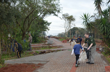 Foto - Ação escoteiros - Parque da Pedreira