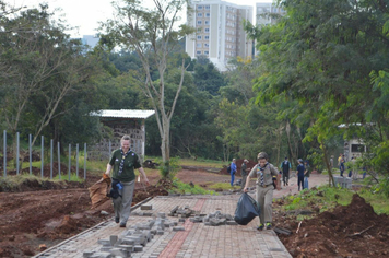 Foto - Ação escoteiros - Parque da Pedreira