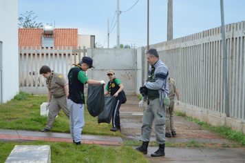 Foto - Ação escoteiros - Parque da Pedreira
