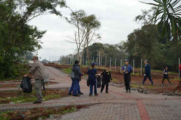 Foto - Ação escoteiros - Parque da Pedreira
