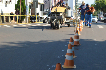 Foto - Marcação Rua Benjamin Constant