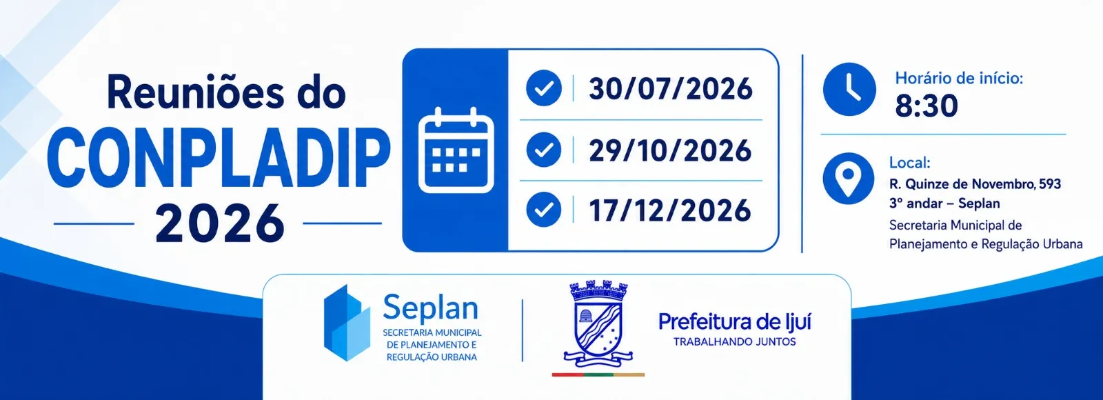 Reuniões do CONPLADIP