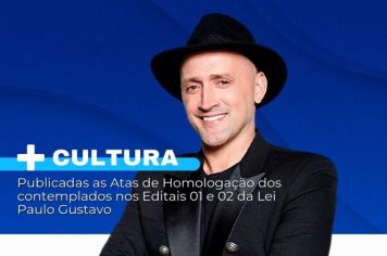 Publicadas as Atas de Homologação dos contemplados nos Editais 01 e 02 da Lei Paulo Gustavo