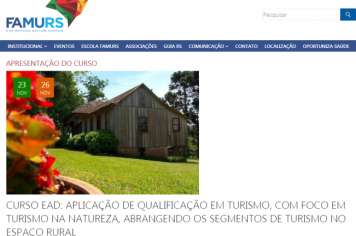 Servidores de Ijuí participam de curso sobre Turismo Rural oferecido pela Famurs