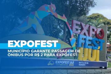 Município garante passagem de ônibus por R$ 2 para Expofest