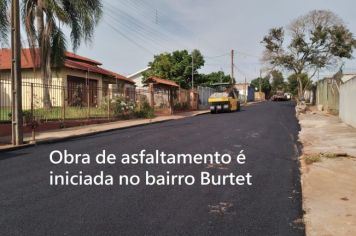 Obra de asfaltamento é iniciada no bairro Burtet