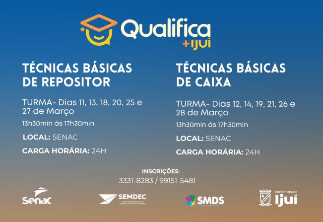 Qualifica+ Ijuí está com inscrições abertas