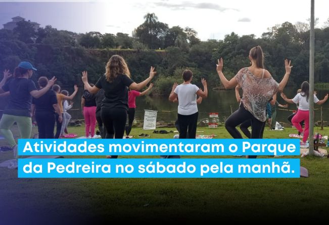 Atividades movimentaram o Parque da Pedreira no sábado pela manhã