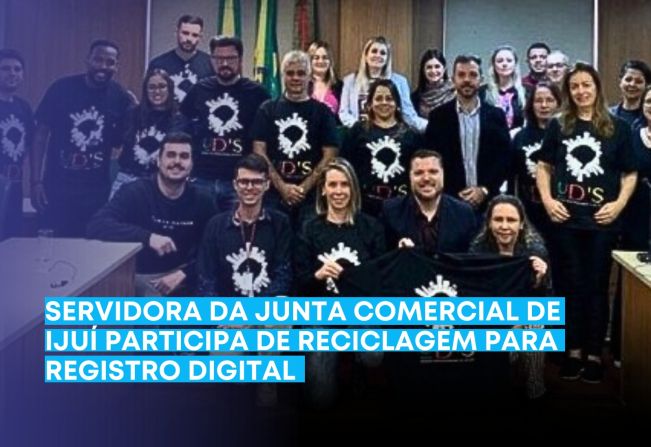 Servidora da Junta Comercial de Ijuí participa de reciclagem para Registro Digital