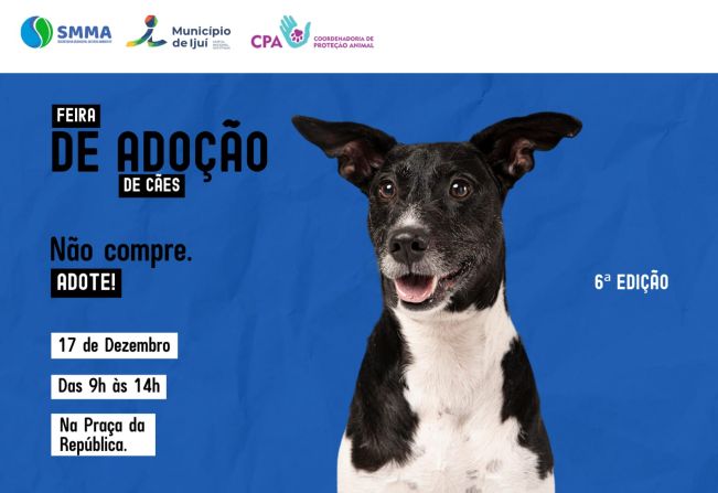 20 animais estarão para adoção neste sábado