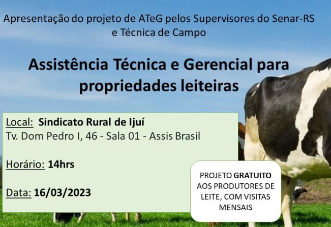 Apresentação de Projeto para as Propriedades de Leite