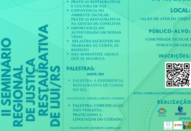 Seminário de Justiça Restaurativa de Ijuí!
