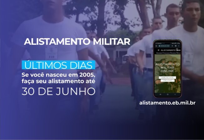 Prazo final para o alistamento militar é dia 30 de junho