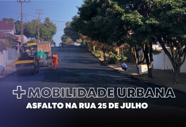 Asfalto na rua 25 de Julho