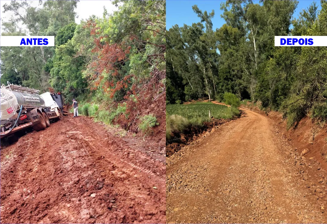 Colônia Santo Antônio recebe manutenção de vias