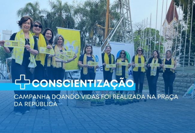 Campanha Doando Vidas foi realizada na Praça da República