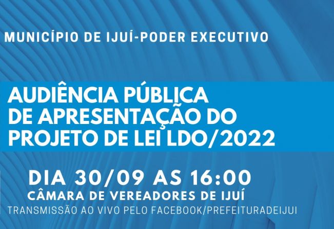 LDO será apresentada hoje!