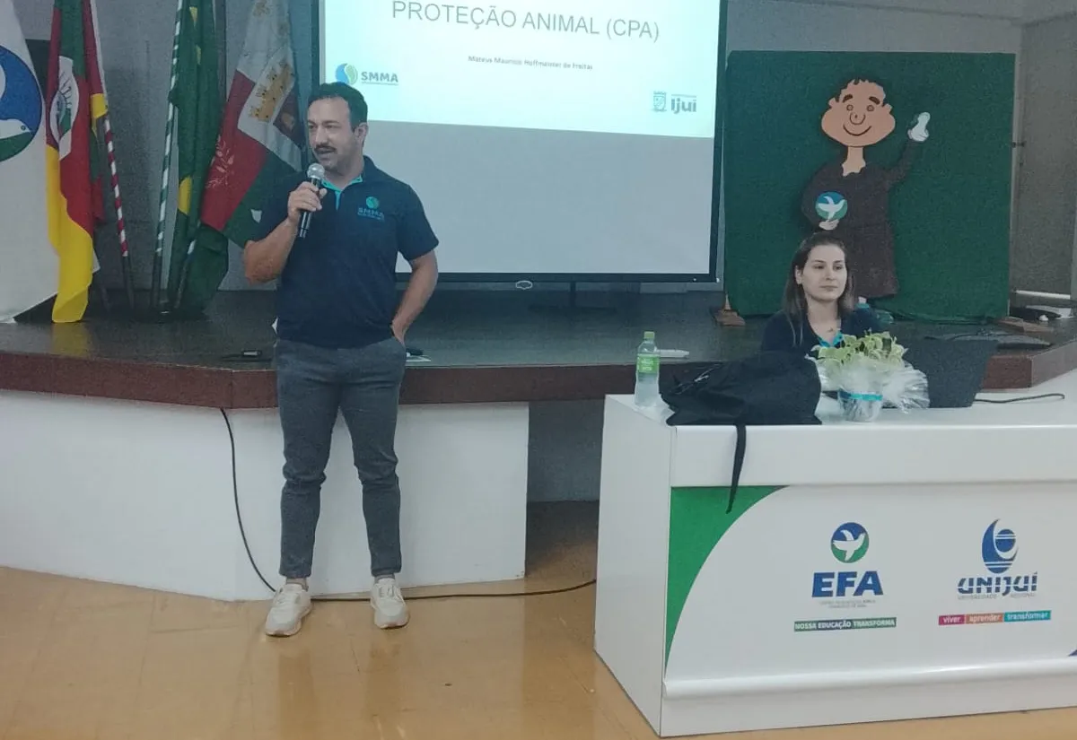 Alunos da EFA recebem palestra sobre o trabalho da Coordenadoria de Proteção Animal