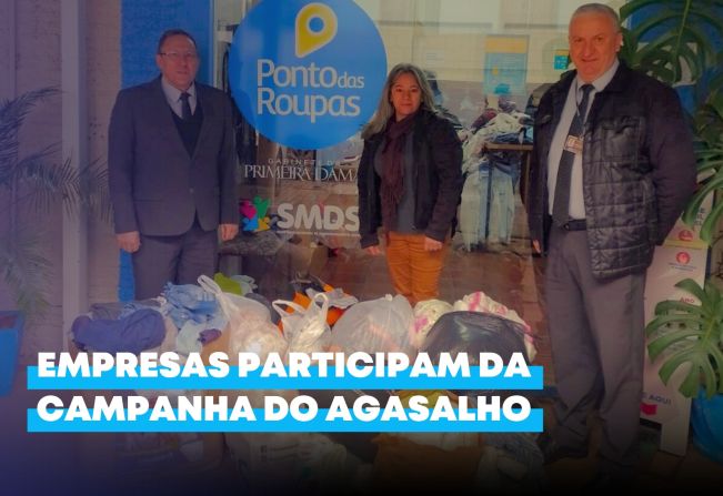 Empresas participam da Campanha do Agasalho