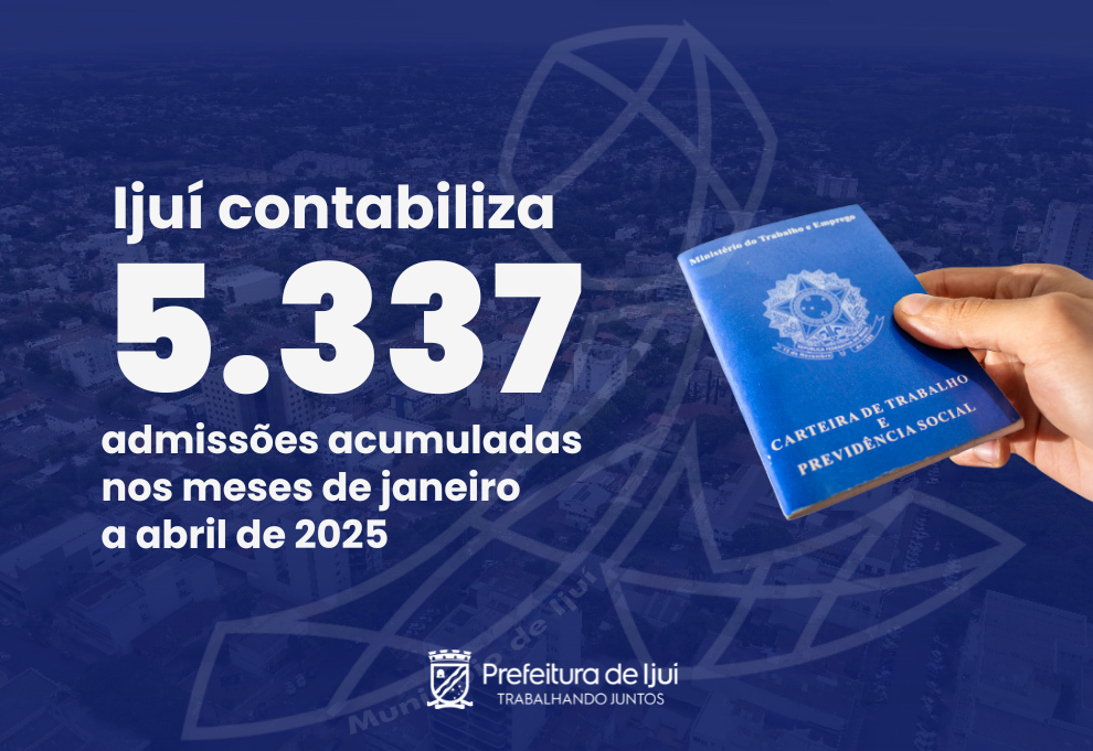 Em 2025, Ijuí contabilizou 5.337 admissões de empregos