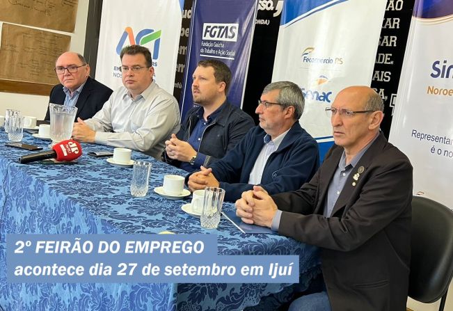 Ijuí terá o 2º Feirão de Emprego no dia 27 de setembro