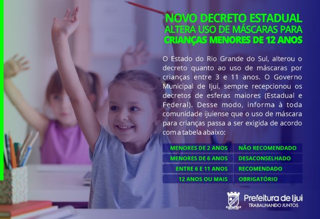 Máscara em Crianças!