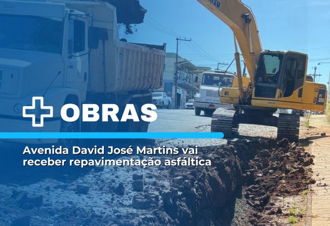 Avenida David José Martins vai receber repavimentação asfáltica