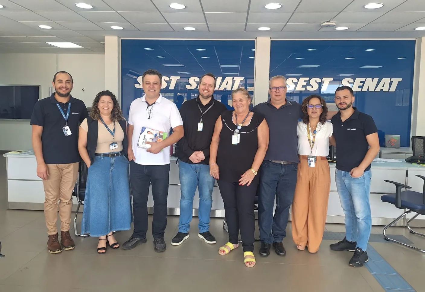 Equipe da SEMDEC realiza visita ao SEST SENAT