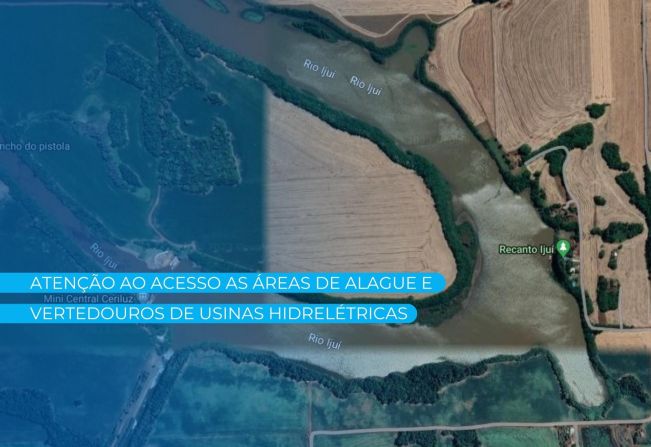 Atenção ao acesso as áreas de alague e vertedouros de Usinas Hidrelétricas