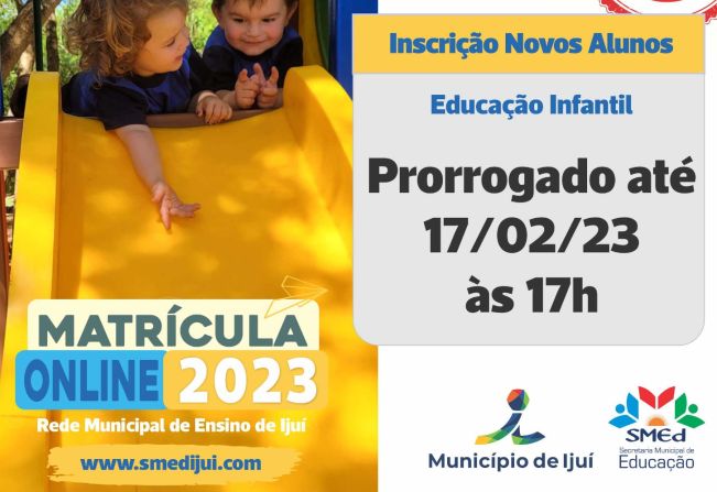 Inscrições prorrogadas