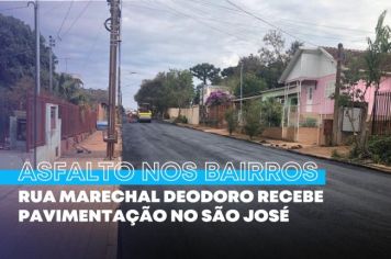 Município realiza asfaltamento no bairro São José