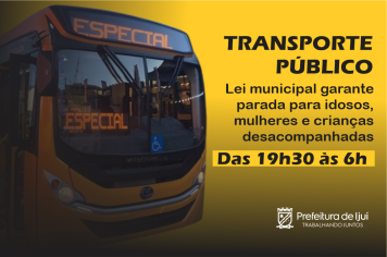 Lei municipal garante parada para idosos, mulheres e crianças desacompanhadas dos responsáveis