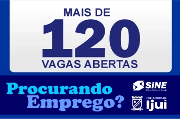 Sine oferece mais de 120 vagas de emprego na próxima semana