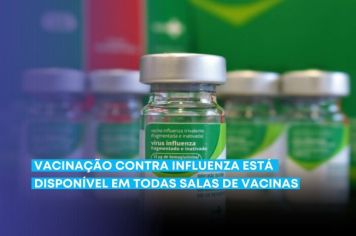 Vacinação contra Influenza está disponível em todas salas de vacinas