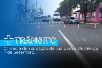 CT inicia demarcação de rua para o desfile de 7 de Setembro