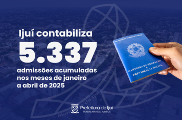 Em 2025, Ijuí contabilizou 5.337 admissões de empregos