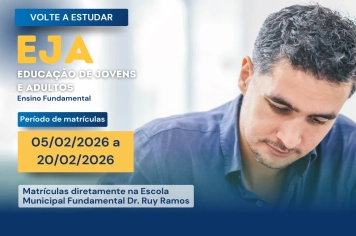 SMEd divulga período de matrículas para a EJA