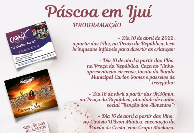 Programação da Páscoa!