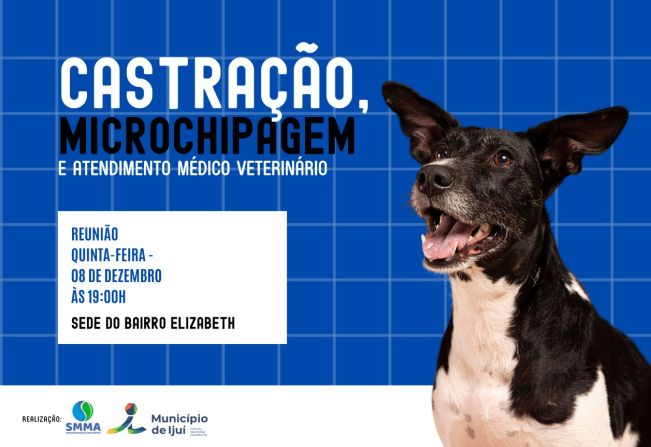 Cadastro de animais será realizado no bairro Elizabeth