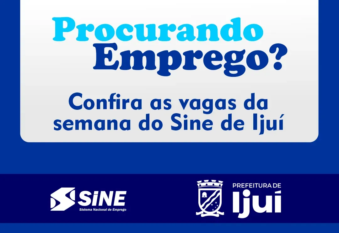 Sine divulga vagas de emprego para próxima semana