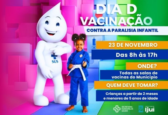 SMS anuncia Campanha de Vacinação contra Paralisia Infantil
