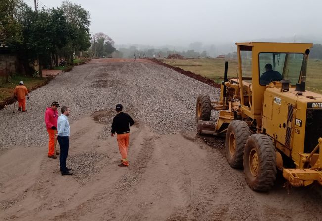 No canteiro de obras!
