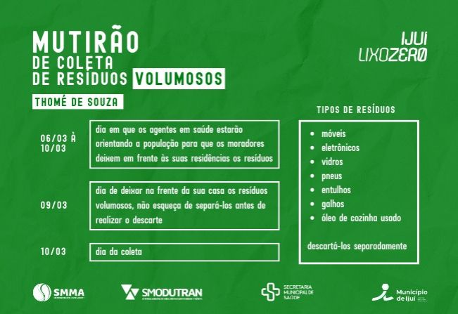 Mutirão de Coleta de Resíduos volumosos