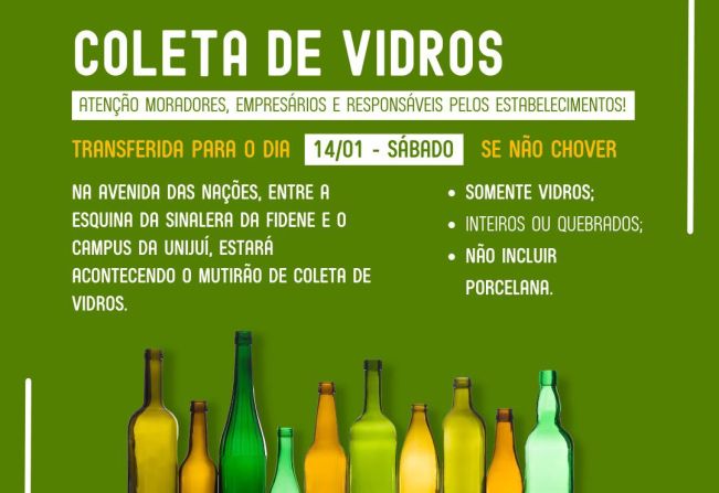 Mutirão transferido para sábado