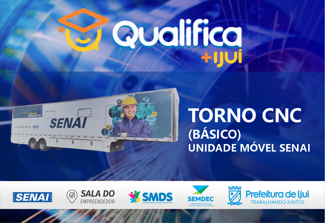 Qualifica + abre inscrições para curso de Torno CNC
