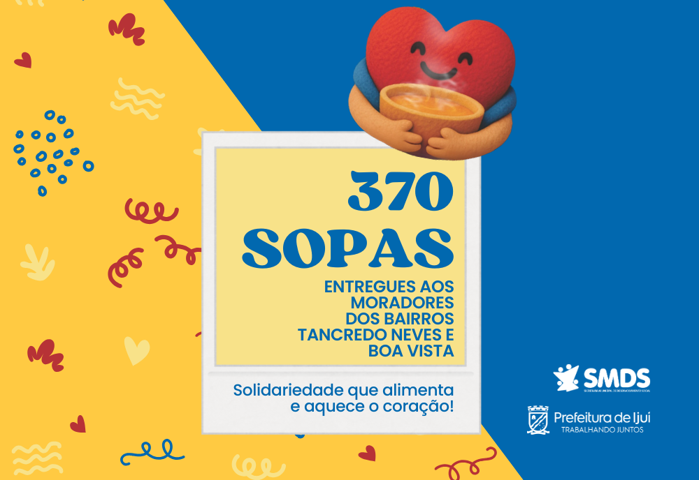Sabor que Aquece entrega sopas aos moradores dos bairros Tancredo Neves e Boa Vista