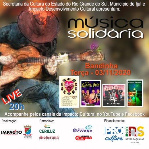 Projeto Música Solidária apoiará artistas e profissionais de eventos ijuienses
